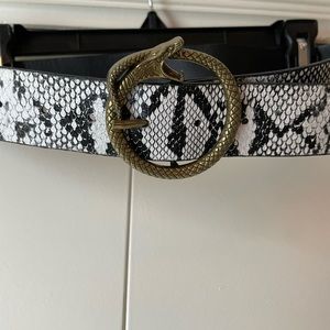 Snake Belt Snakeskin Print Vegan
